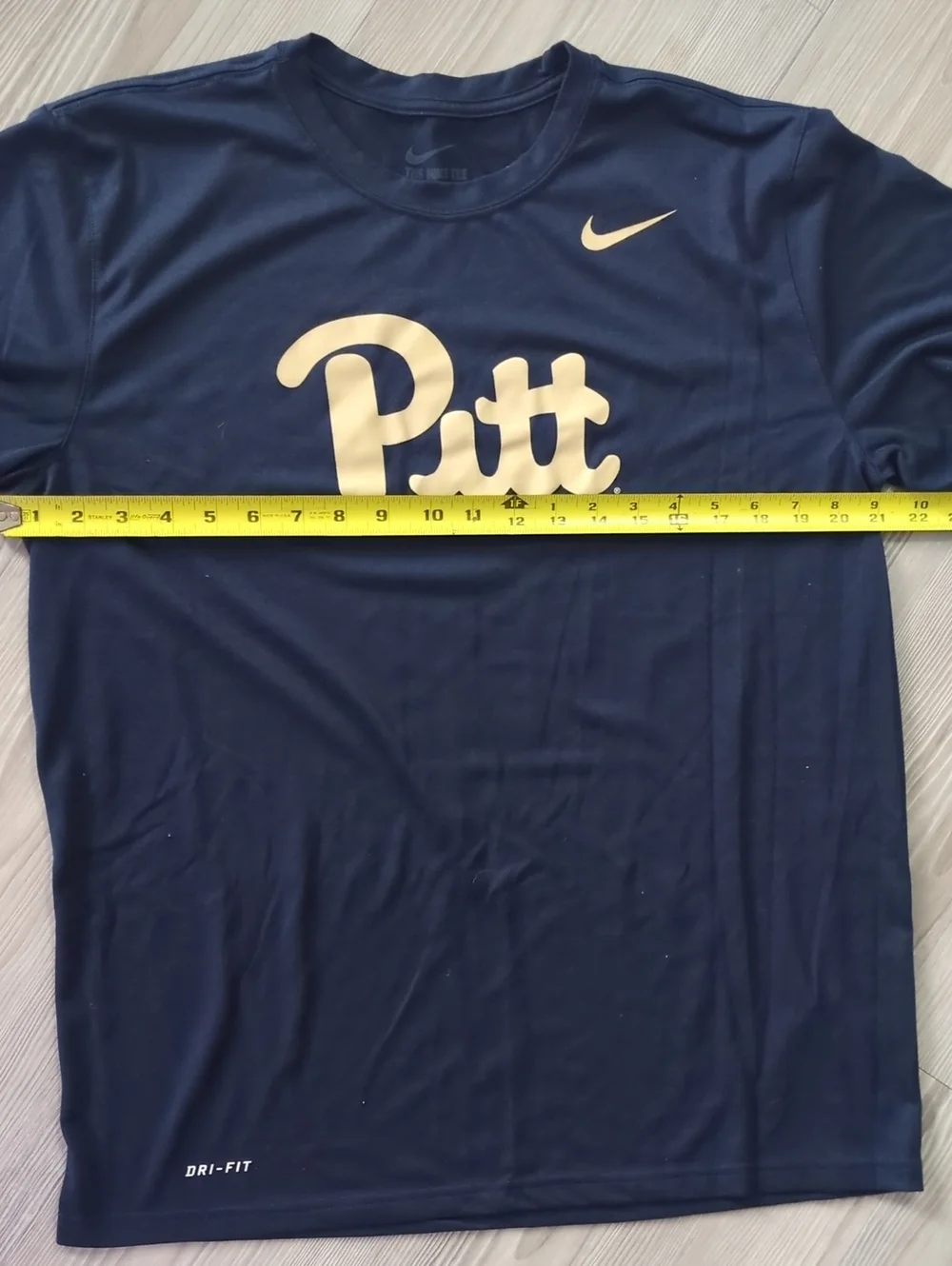 Nike Dri-FIT Pitt Panthers Performance T-Shirt Navy Gold Men's Large NCAA